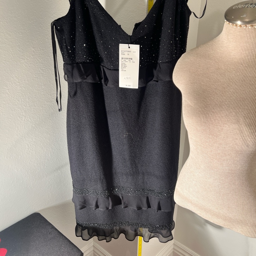 St. John Black Dress with Sparkle Accents